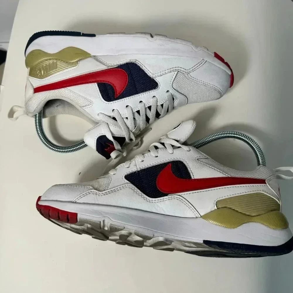 Nike‎ Air Zoom Pegasus 92 USA Olympic Sneakers white, red, gold, navy sz 5.5y